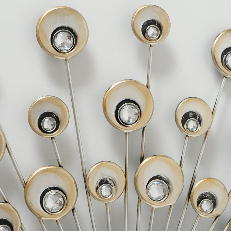 Bloomsbury Market Ameliore Oversized Champagne Sunburst Wall