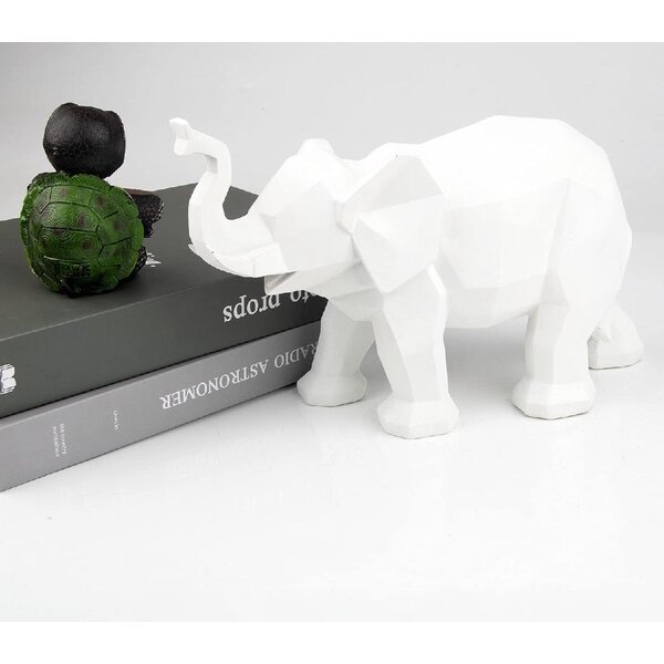 decor stature/ornament wood white washed modern animal sets of 3 Elephants 