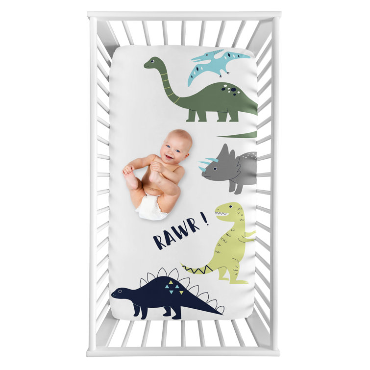 dinosaur fitted cot sheet