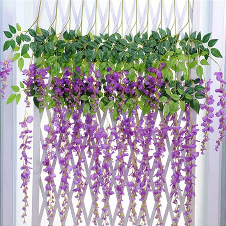 110cm Silk Wisteria Artificial Flowers Vine Garland Hanging Flower Wedding Party 