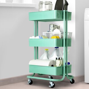 Wire Basket Shelf Trolley for Kitchen，Bathroom Details about   4 Tier Metal Mesh Rolling Cart 