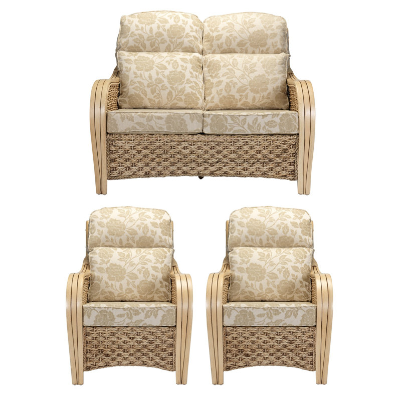 Rosalind Wheeler Alvey 3 Piece Conservatory Sofa Set Wayfair.co.uk