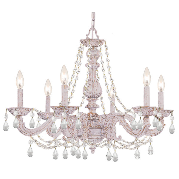 Viv Rae Odessa 6 Light Crystal Chandelier Reviews Wayfair