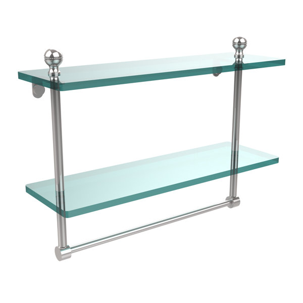 chrome bathroom wall shelf