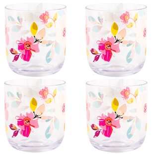 Gardenia 0.25 Ml Acrylic Glassware Set (Set Of 4) By Summerhouse