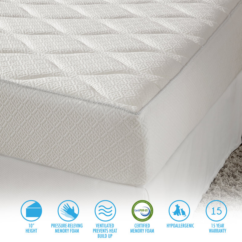 Alwyn Home 10 Firm Memory Foam Mattress Reviews Wayfair 10 Firm Memory Foam Mattress