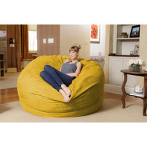 Fun!ture Yellow Quilted Water Resistant Bean Bag 