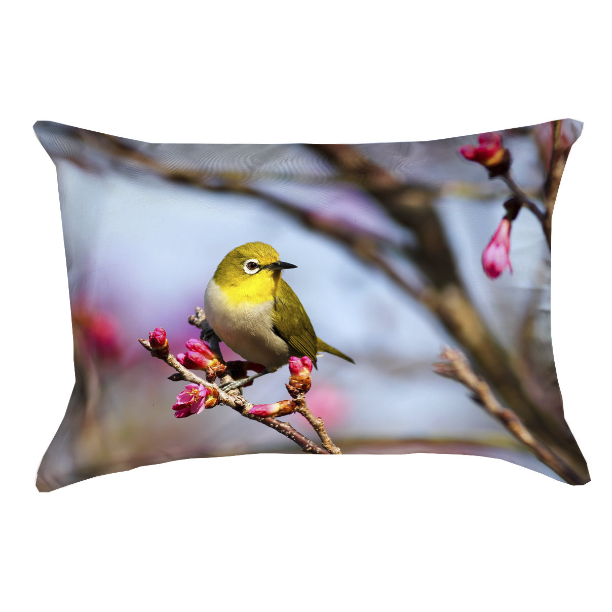 yellow bird pillow