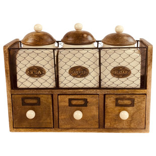 Coffee Tea Sugar Canisters Wayfair Co Uk 3 Piece Coffee Tea Sugar Jar Set