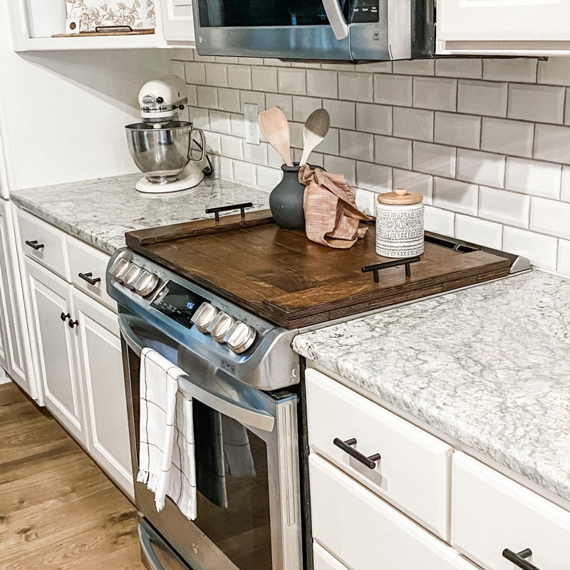 Wooden Stove Top Cover Color: Soft Ivory