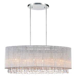 6-Light LED Drum Chandelier