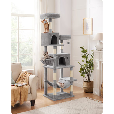 Timmins 78.3" Multi-Level Cat Tree with Cat Scratching Posts, Warm Cat Condo For Indoors