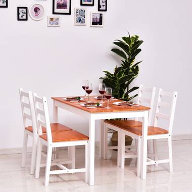 yedinak 5 piece solid wood dining set