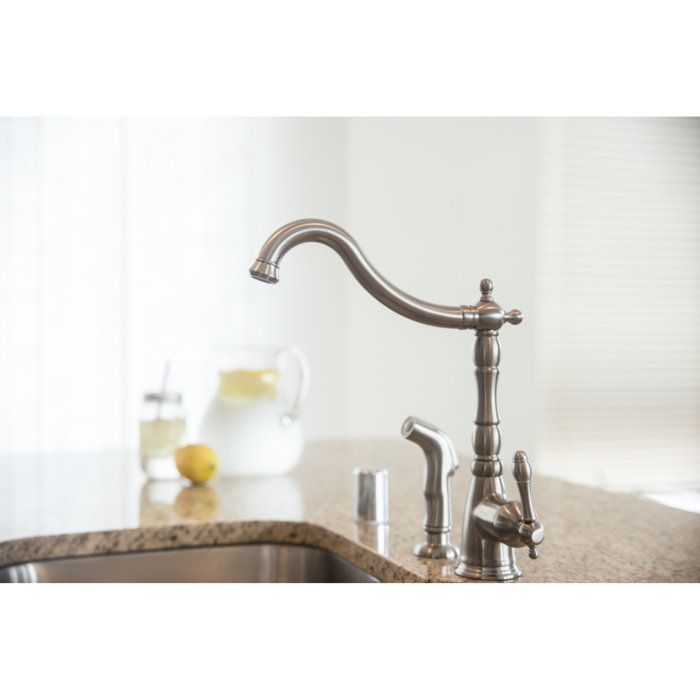 Design House Oakmont Single Handle Kitchen Faucet With Side Spray