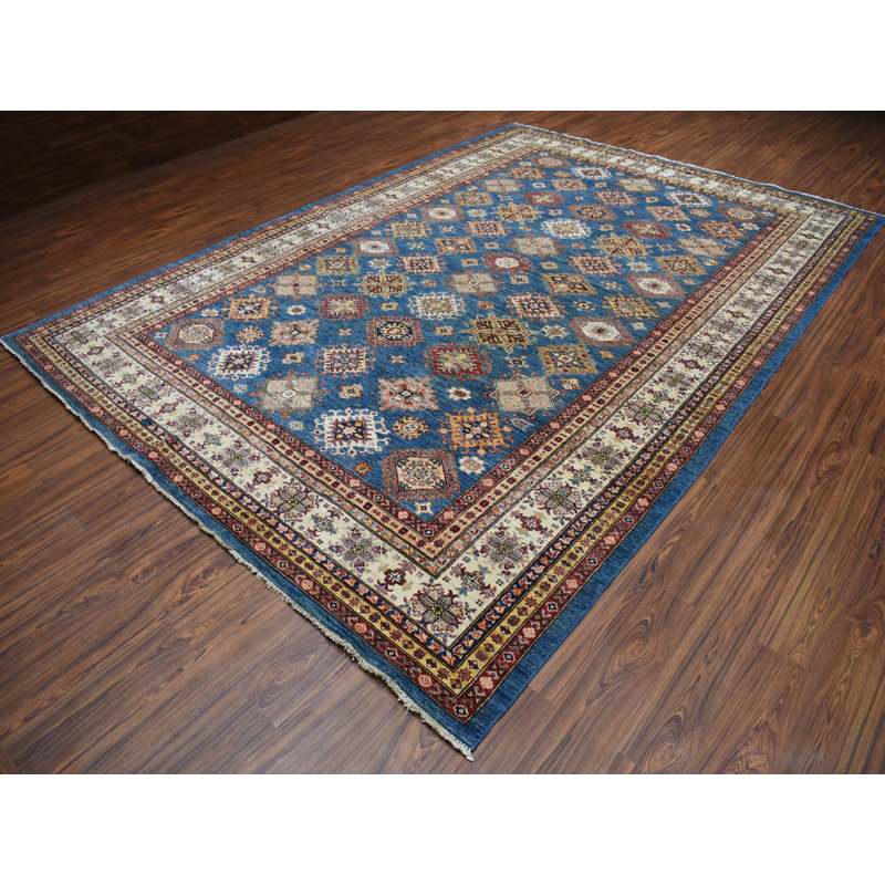 Canora Grey One Of A Kind Orlando Hand Knotted Kazak Blue 8 X Orlando Hand Knotted Kazak Blue