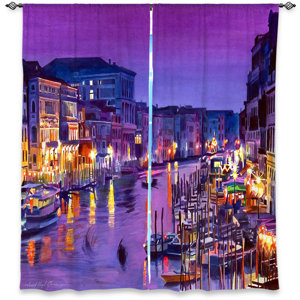 Hatboro David Lloyd Glover's Romantic Venice Night Room Darkening Curtain Panels (Set of 2)