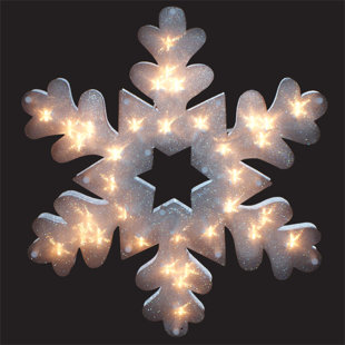 Lighted Window Decorations Wayfair Glazed Snowflake Window Decoration