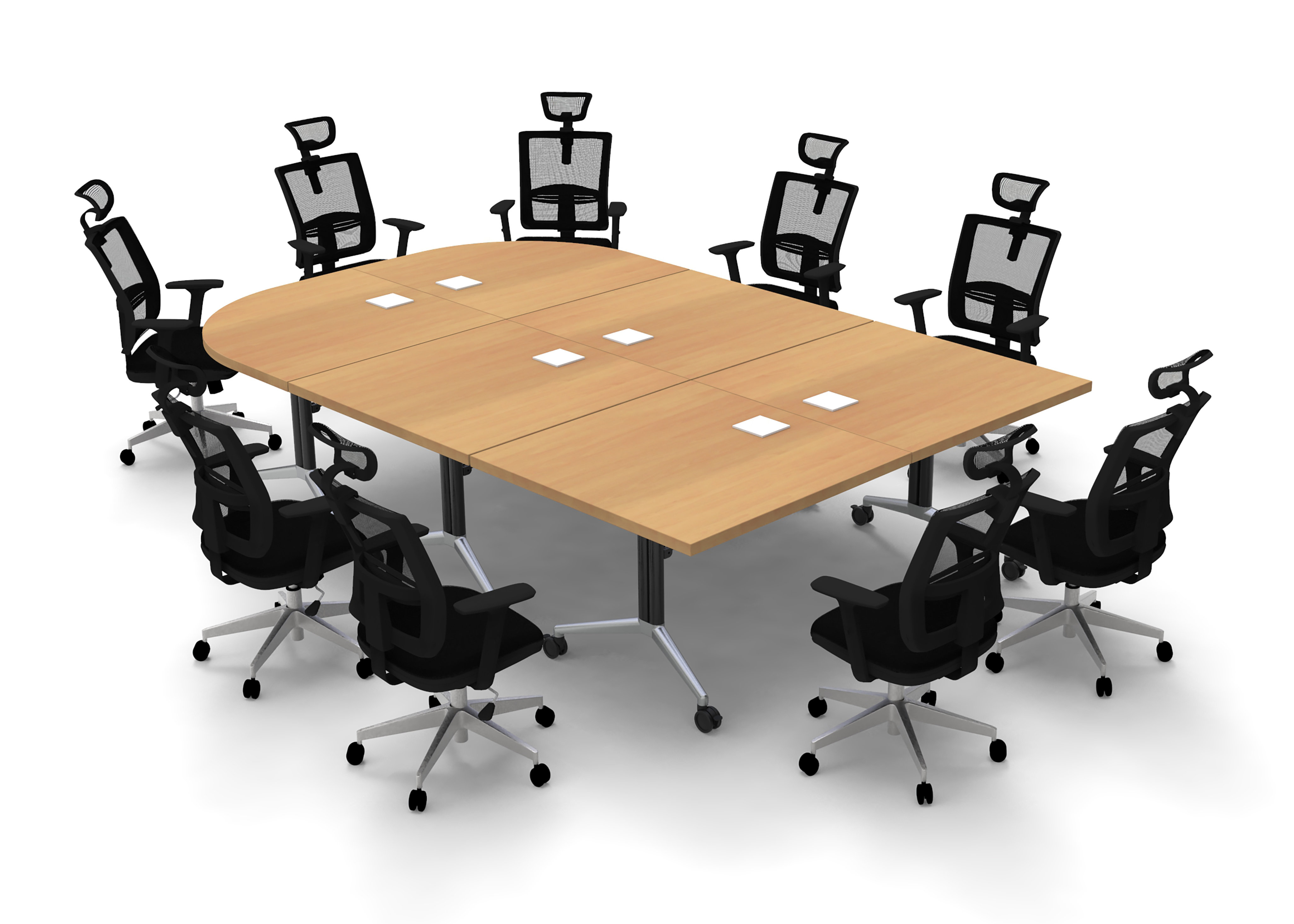 Inbox Zero Altheia Half Round Conference Table Wayfair