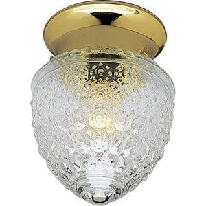 Lockington Polished Brass Acorn Single Light Flush Mount