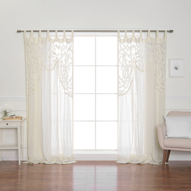 Best Home Fashion Inc Tab Top Embroidered Linen Curtains Wayfair