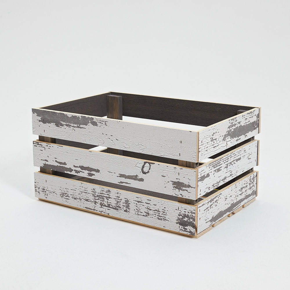 Gracie Oaks Solid Wood Crate & Reviews | Wayfair