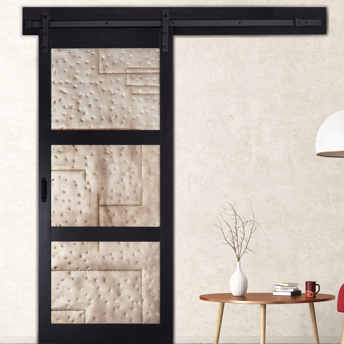 Erias Home Designs Solid MDF Room Dividers Metal Interior Barn Door ... Erias Home Designs Solid MDF Room Dividers Metal Interior Barn Door ...