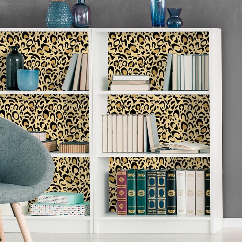 World Menagerie Wisby Leopard Print 48 L X 24 W Paintable Peel