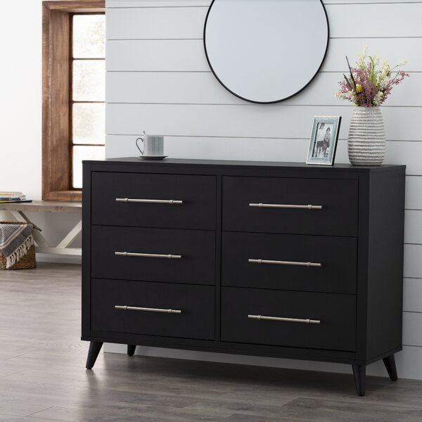 Mercury Row Kai 6 Drawer 55 W Double Dresser Reviews Wayfair