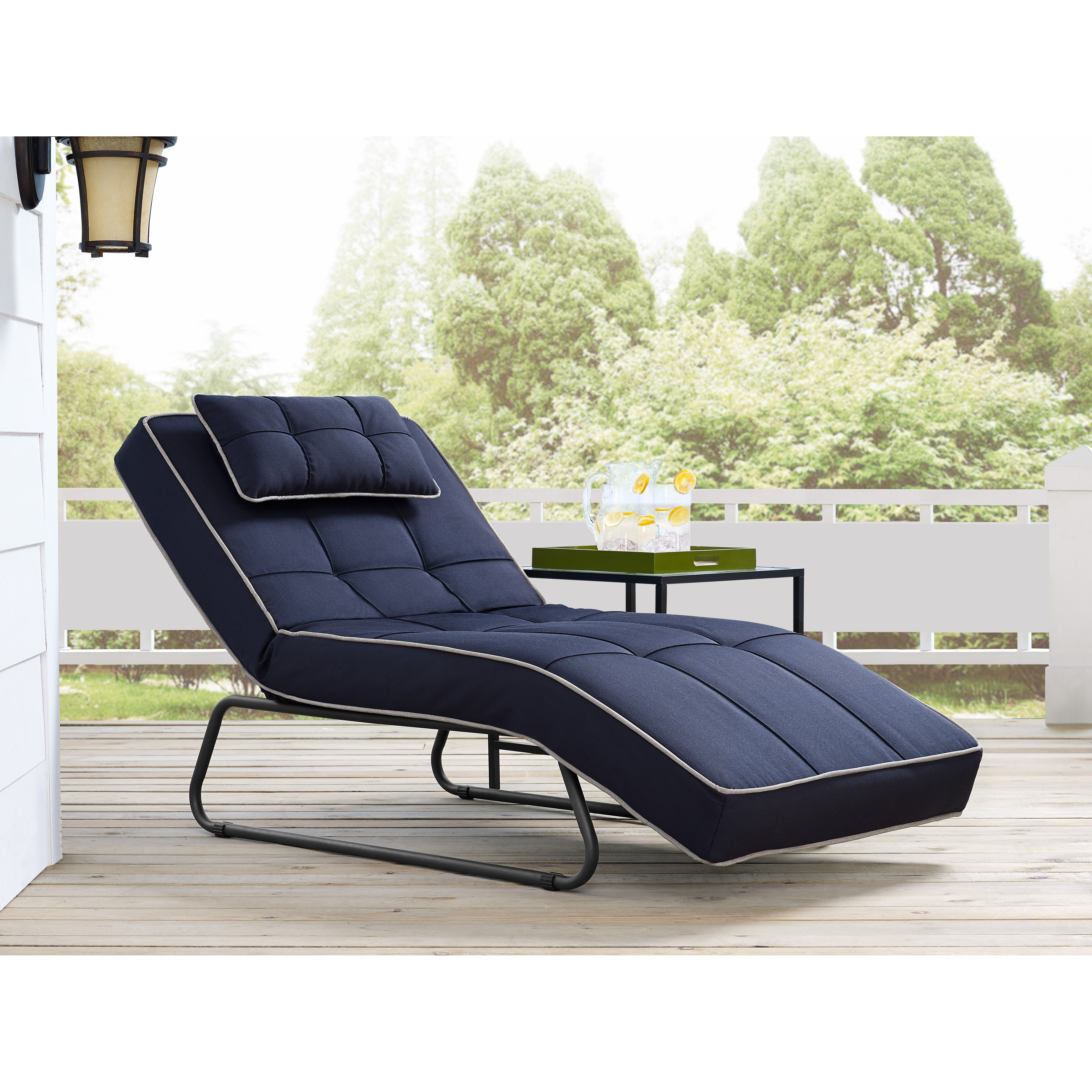 Laude Run Andrew Outdoor Convertible Chaise Lounge With Cushion Laude Run Andrew Outdoor Convertible Chaise Lounge With Cushion Reviews Wayfair