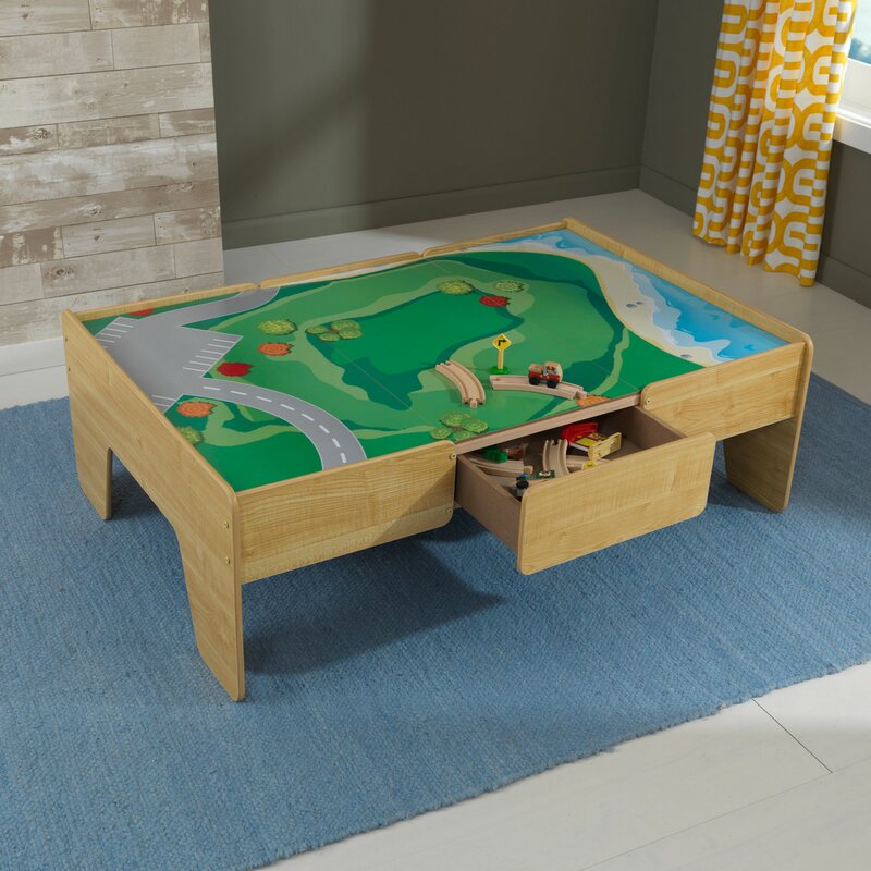 kids wooden activity table