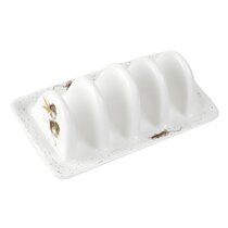 Cream with red Hearts Fairmont & Main 4 Slice Toast Rack 