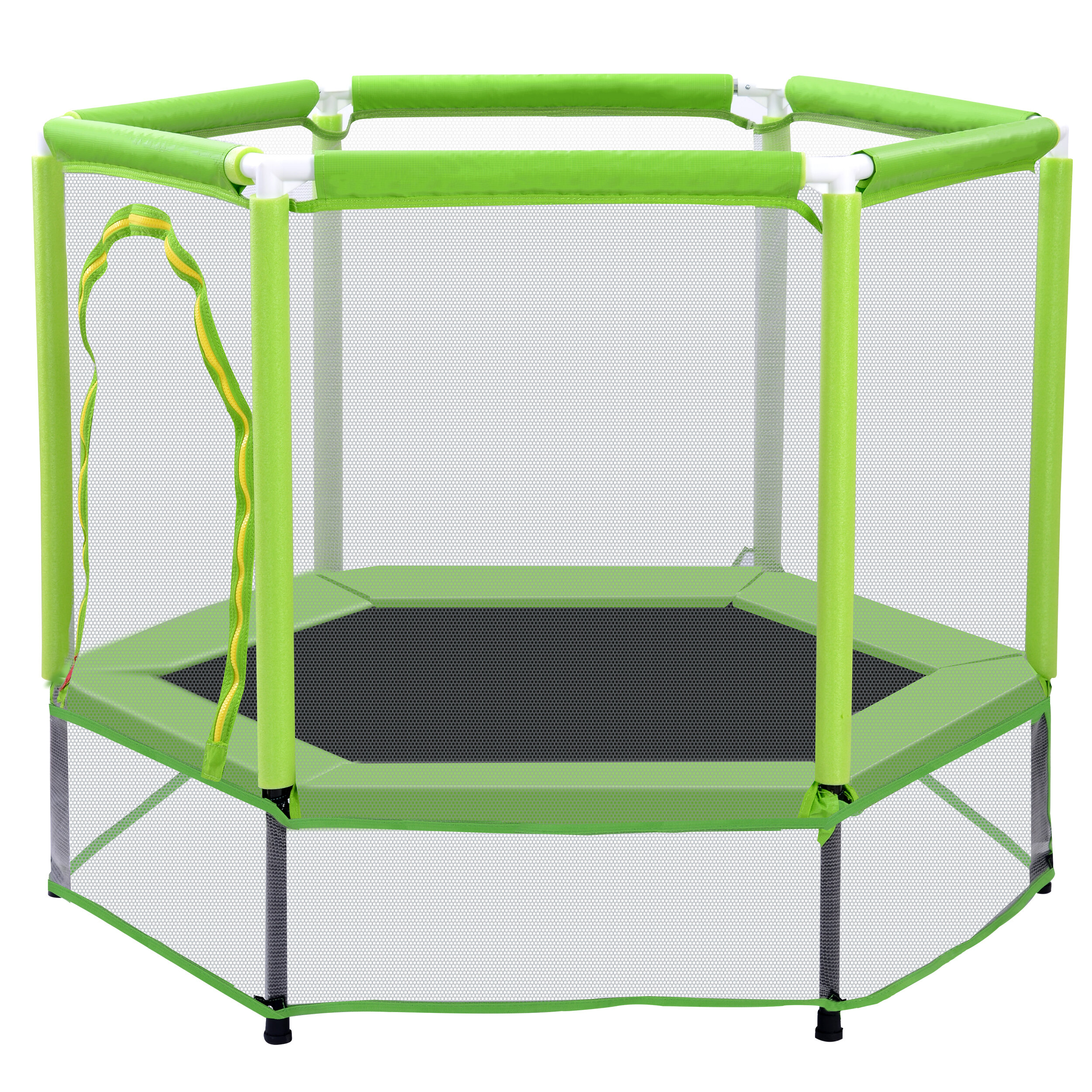 Sovid 55 Toddlers Trampoline With Safety Enclosure Net And Balls Indoor Outdoor Mini Trampoline For Kids Wayfair