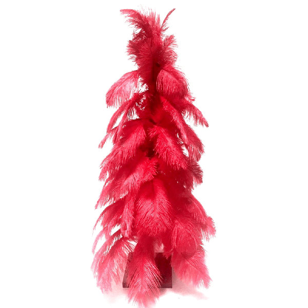 red artificial christmas tree
