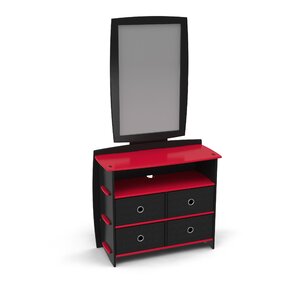 Legare Kids 4 Drawer Double Dresser with Mirror