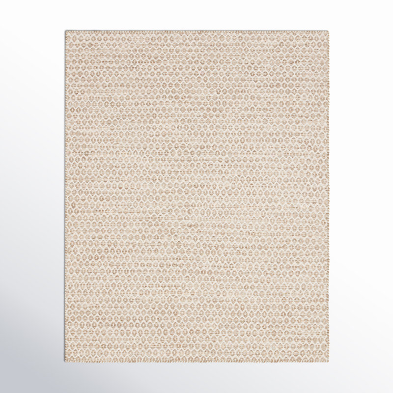 Midford Geometric Hand-Woven Flatweave Wool Beige Area Rug Rug Size: Runner 3' x 8'