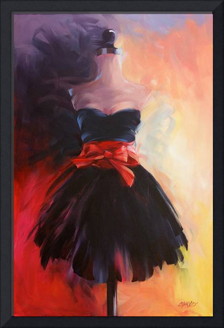 Imagekind Little Black Dress By Beth Charles Framed Painting