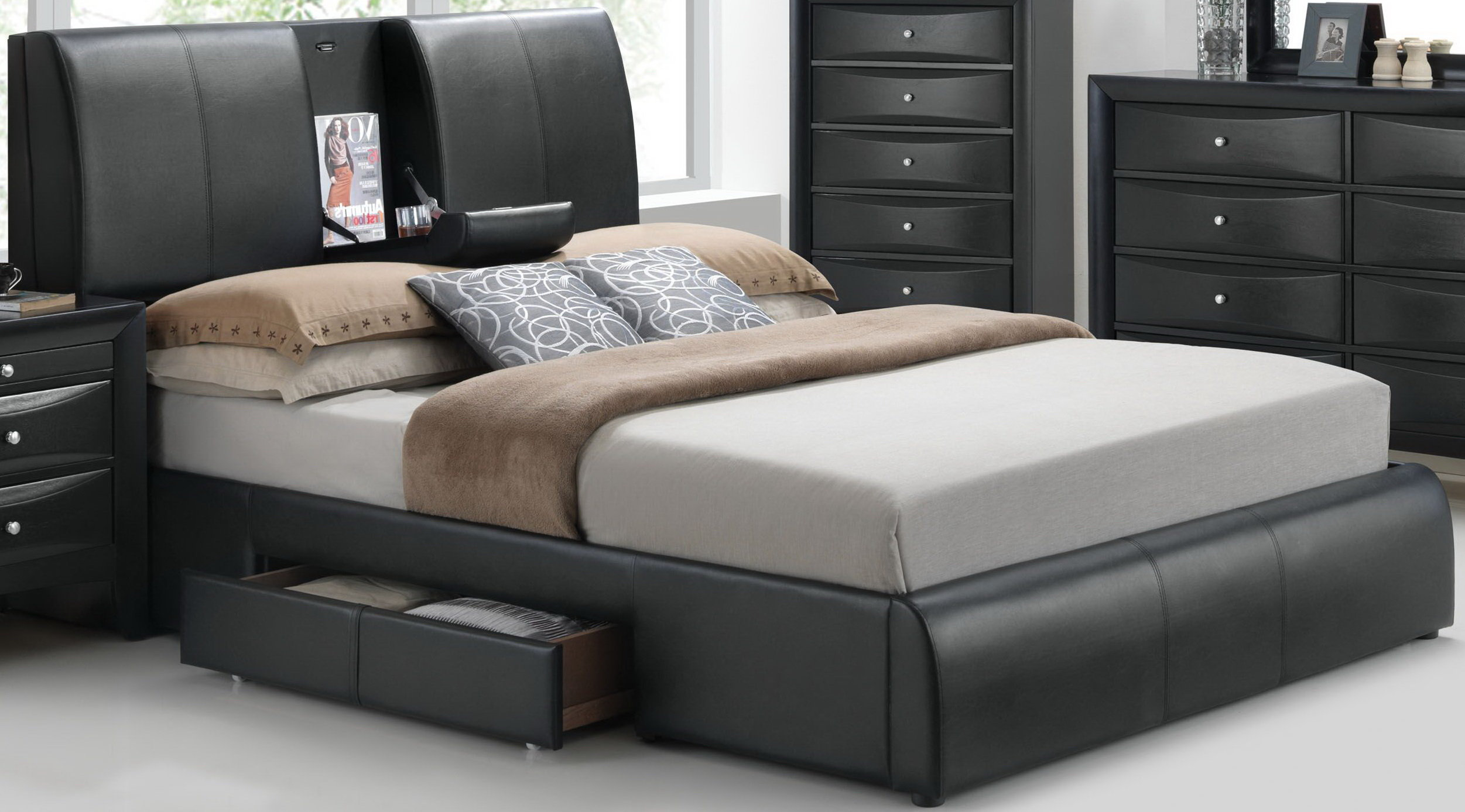 Orren Ellis Dickinson Upholstered Storage Platform Bed Reviews Wayfair