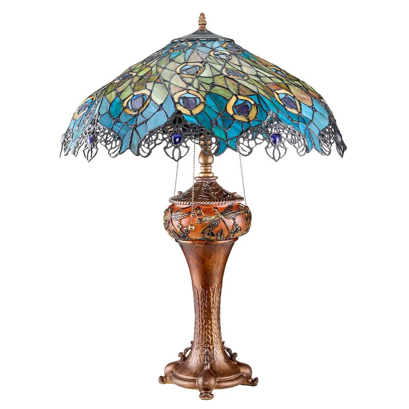 Verwonderlijk Design Toscano Art Nouveau Peacock Tiffany 27.5