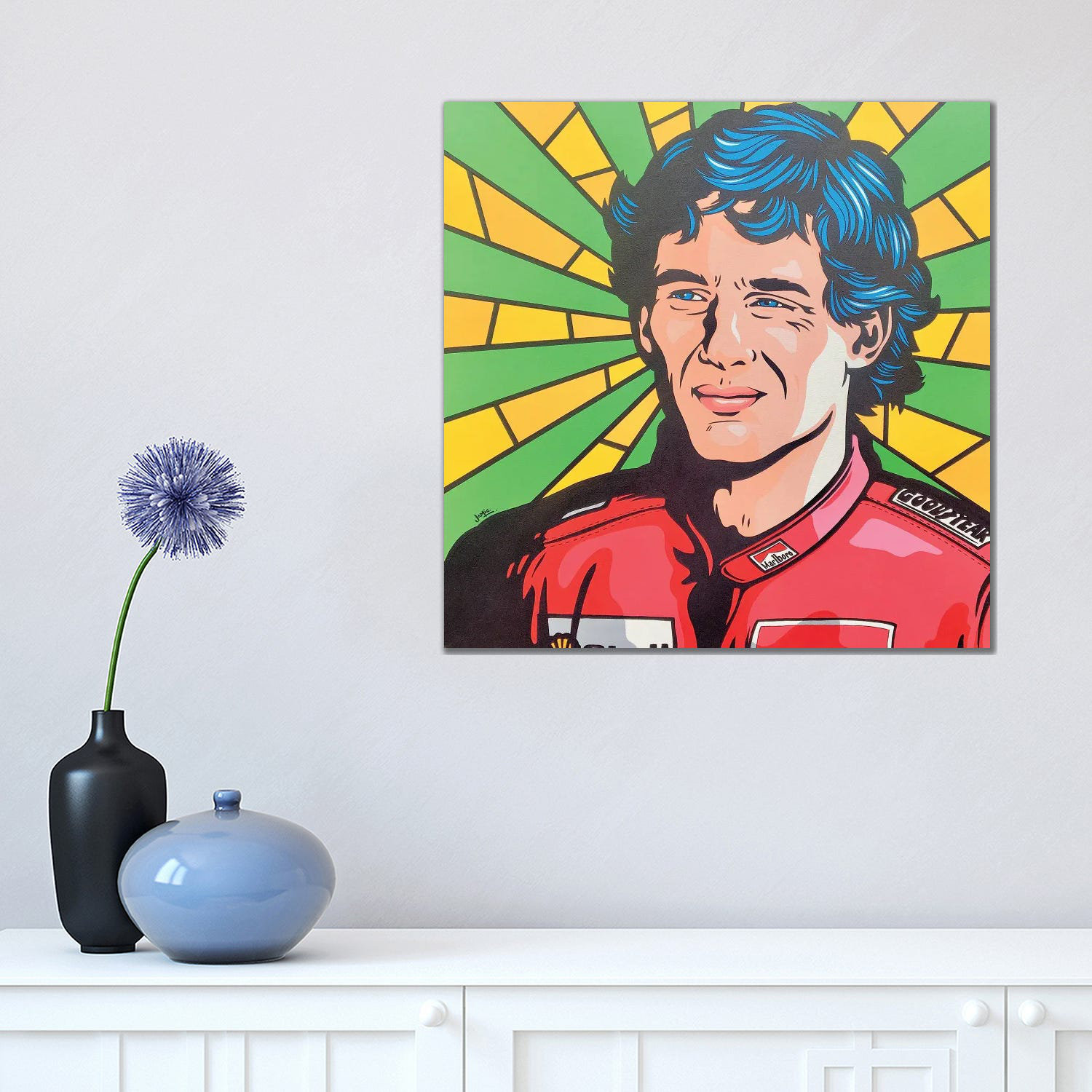 Ophelia & Co. Ayrton Senna Pop Art by - Wrapped Canvas Painting ...