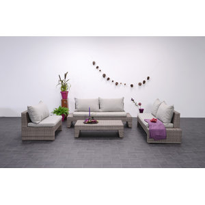 4-tlg. Loungesofa-Set Kreta mit Kissen von Garde..