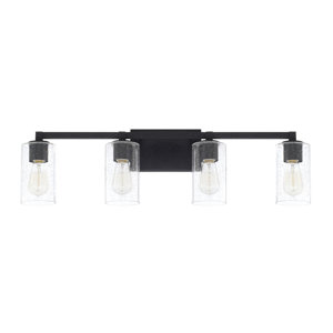 Mcdowell 4-Light Vanity Light with Clear Seeded Glass