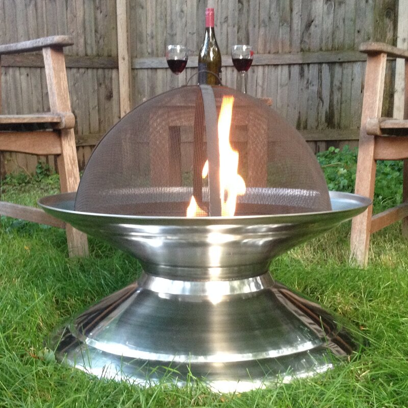 stainless steel wood burning fire pit