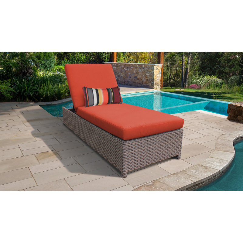 Sol 72 Outdoor Rochford Wheeled Outdoor Wicker Reclining Chaise Lounge