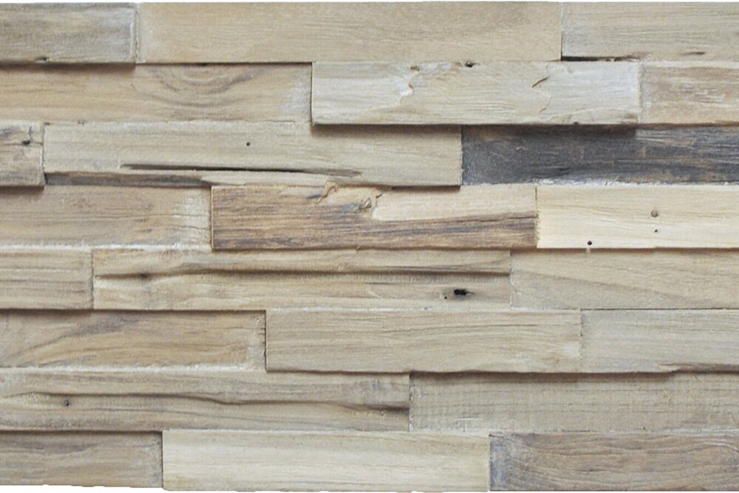 Stacked Wood Walls 8" x 19.5" Solid Wood Wall Paneling in Matte White