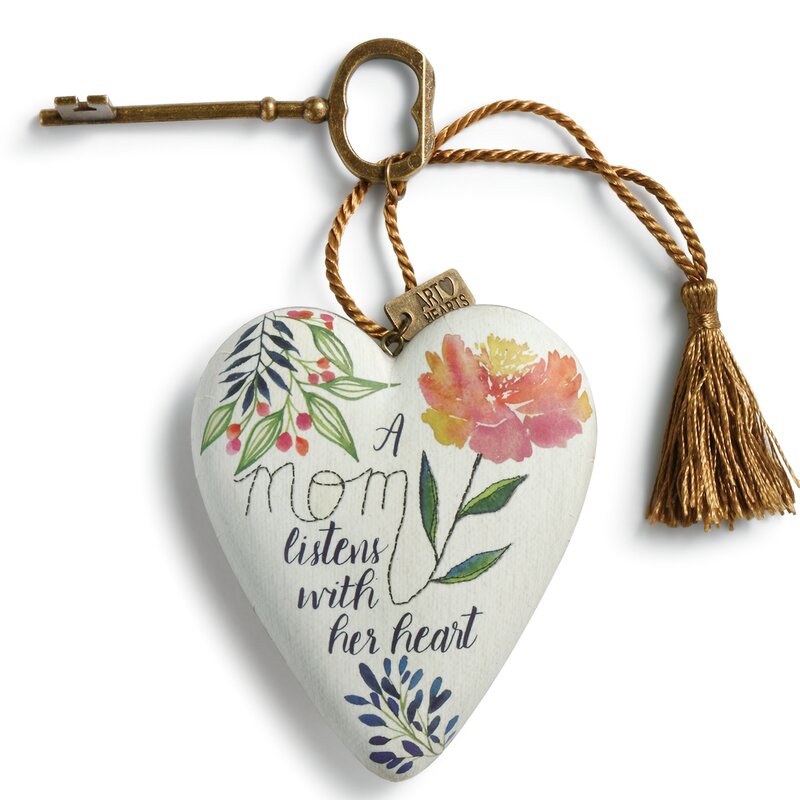 Moms Valentines Day Gift - A Mom Listens Art Heart Wall Décor