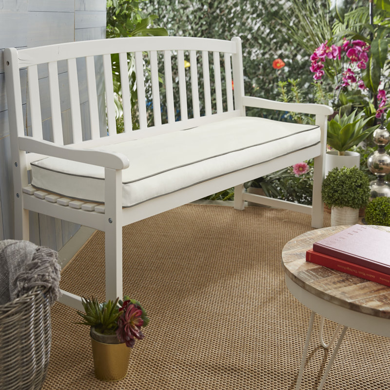 Beachcrest Home Dorset Piped Indoor Outdoor Sunbrella Bench Cushion Wayfair