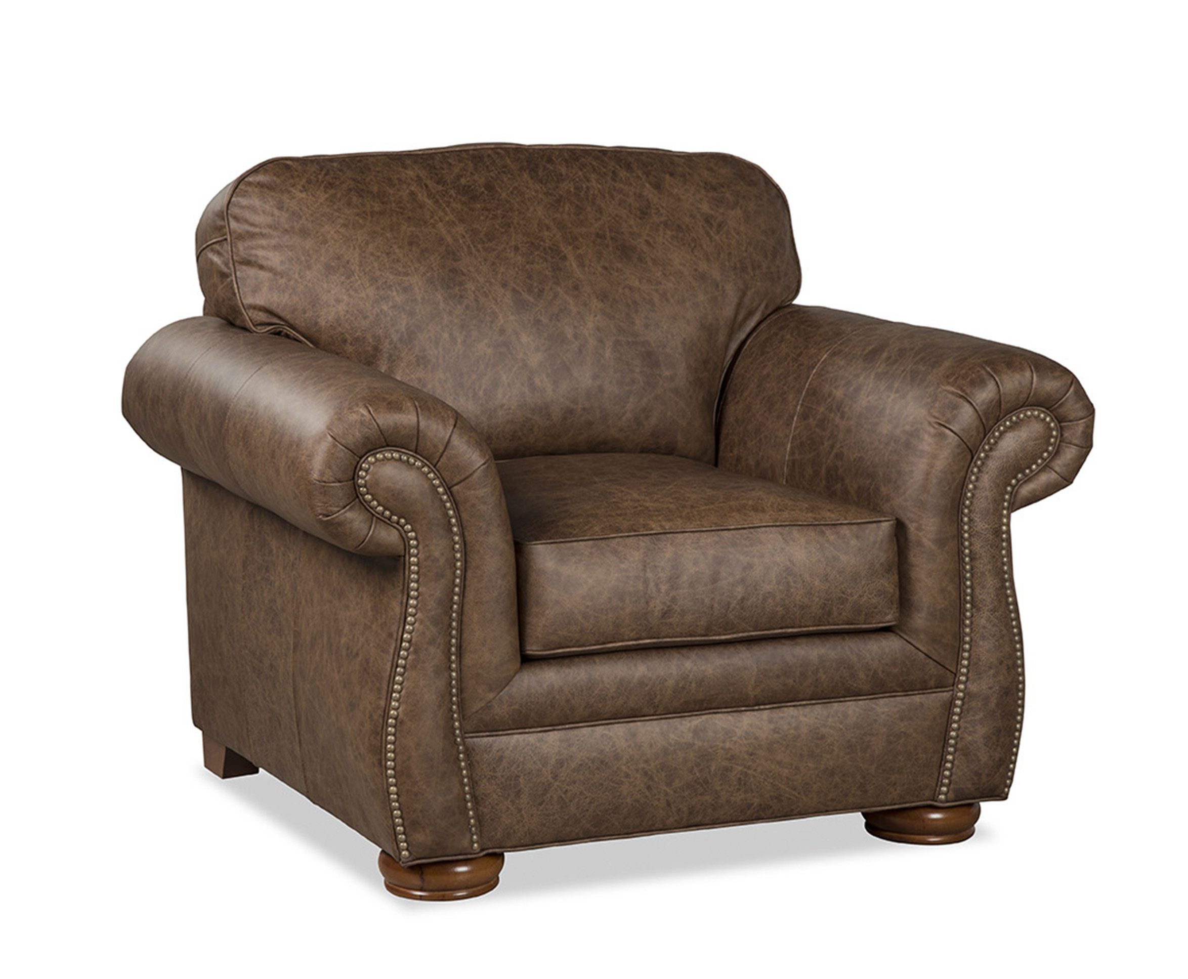 broyhill leather club chair