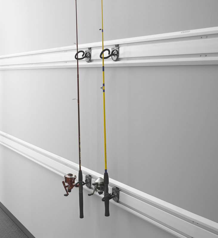 Gladiator Fishing Pole Holder Garage Hook Wall Mounted Fish Rack