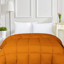Details about   Tremendous All Season Down Alternative Comforter Orange Solid US Queen Size 