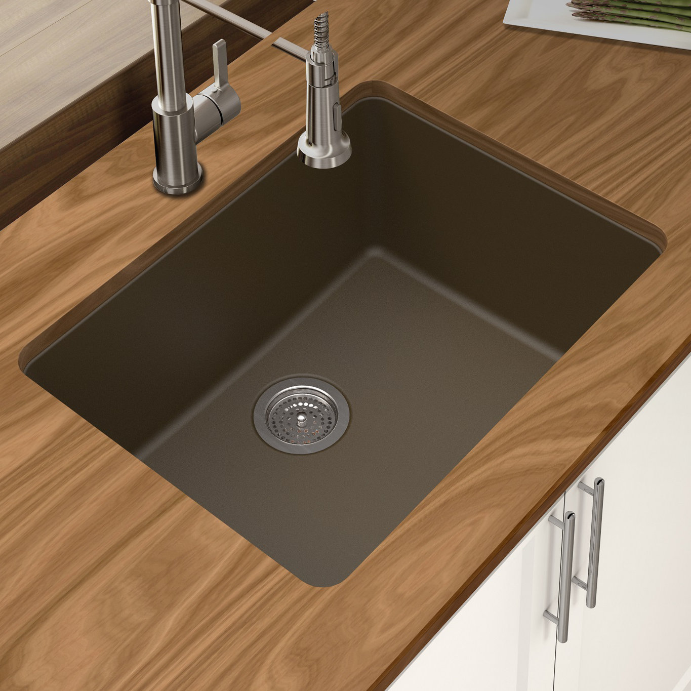 Winpro Granite Quartz 25 L X 18 5 W Single Bowl Undermount